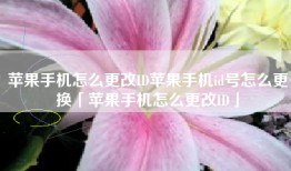 苹果手机怎么更改ID苹果手机id号怎么更换「苹果手机怎么更改ID」