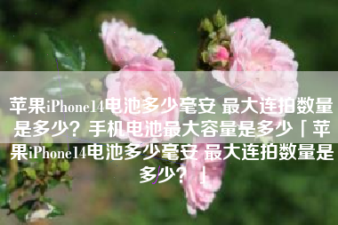 苹果iPhone14电池多少毫安 最大连拍数量是多少？手机电池最大容量是多少「苹果iPhone14电池多少毫安 最大连拍数量是多少？」